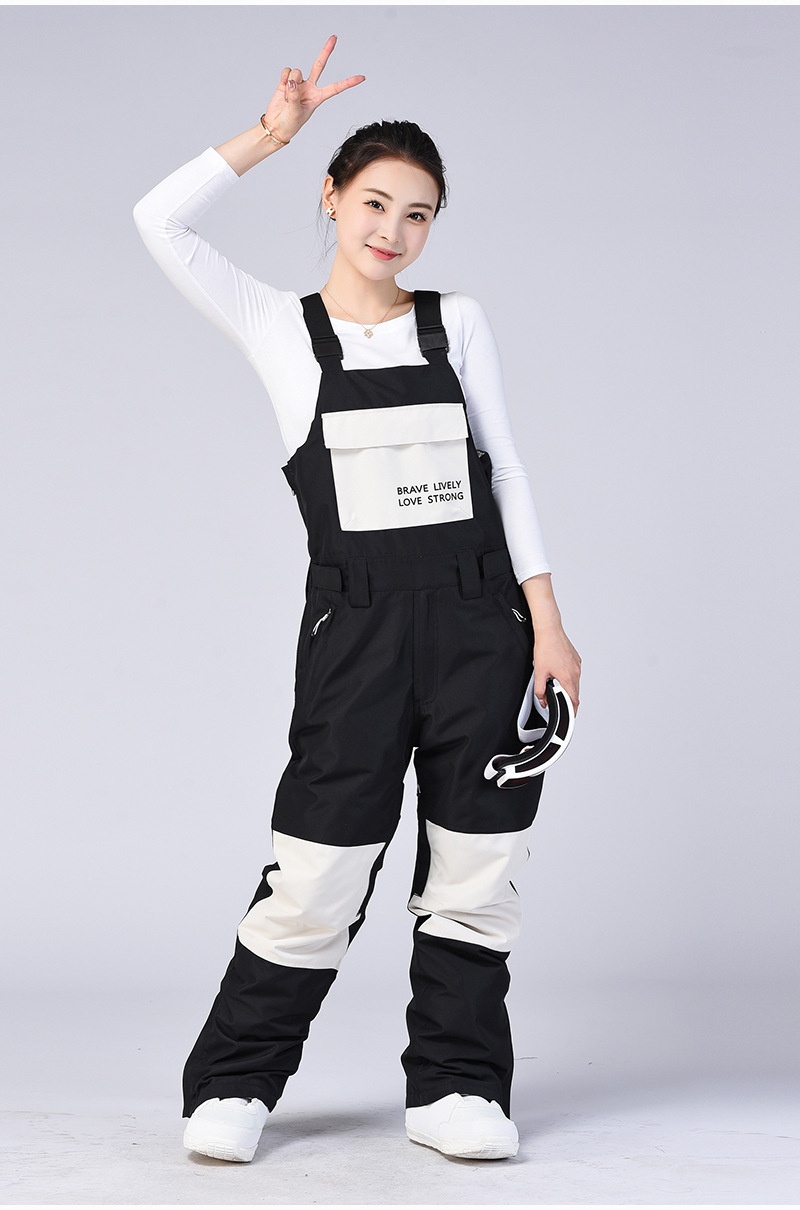 001 Pour hommes et femmes, style couple, salopette, vêtements de ski thermiques d'extérieur, combinaison de snowboard, pantalon de neige une pièce_voghion.com