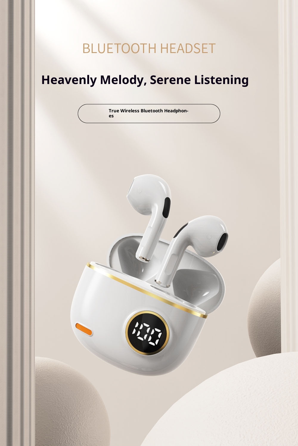 3c 2025 New S190 High Appearance Quality True Wireless Bluetooth Compact Long-Wear Comfortable Low Latency Earphones_voghion.com