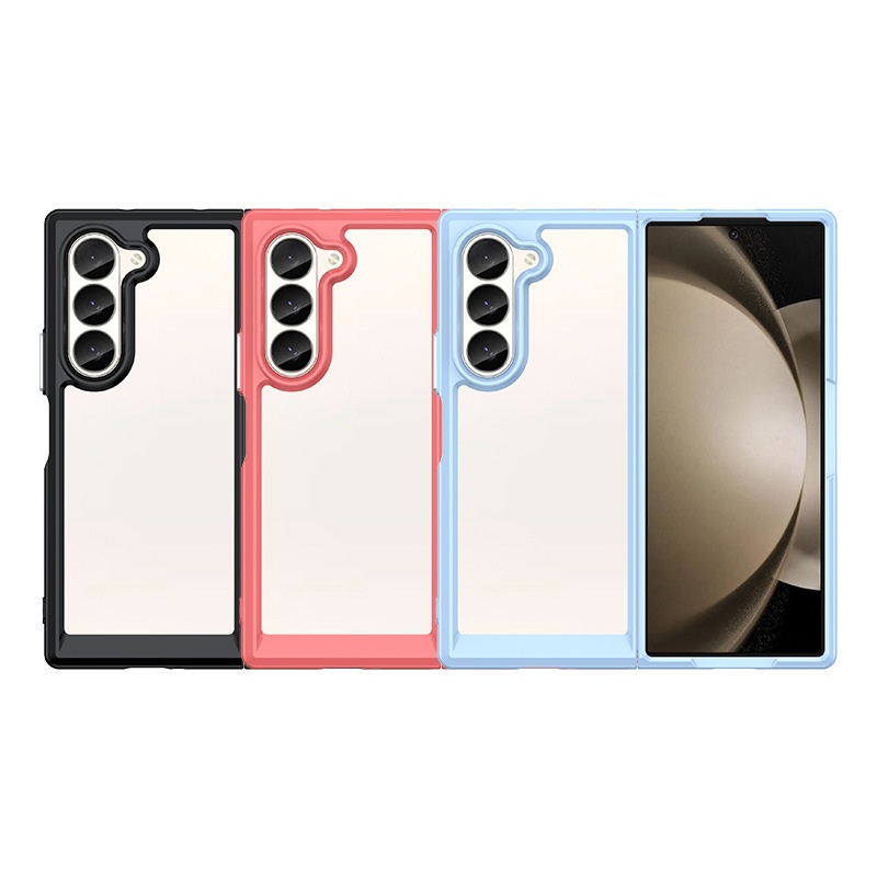 TechGlobe compatibele Flip6 telefoonhoesje Fold6 Samsung Z Fold5 kleurrijke volledige bescherming anti-valhoes_voghion.com