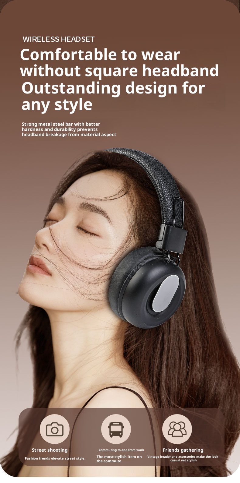 3c 2025 Nieuwe Retro Over-Ear Hoofdtelefoon Gaming Bluetooth Headset 5.3 Draadloze Oordopjes Lange Batterijduur Ruisonderdrukking_voghion.com