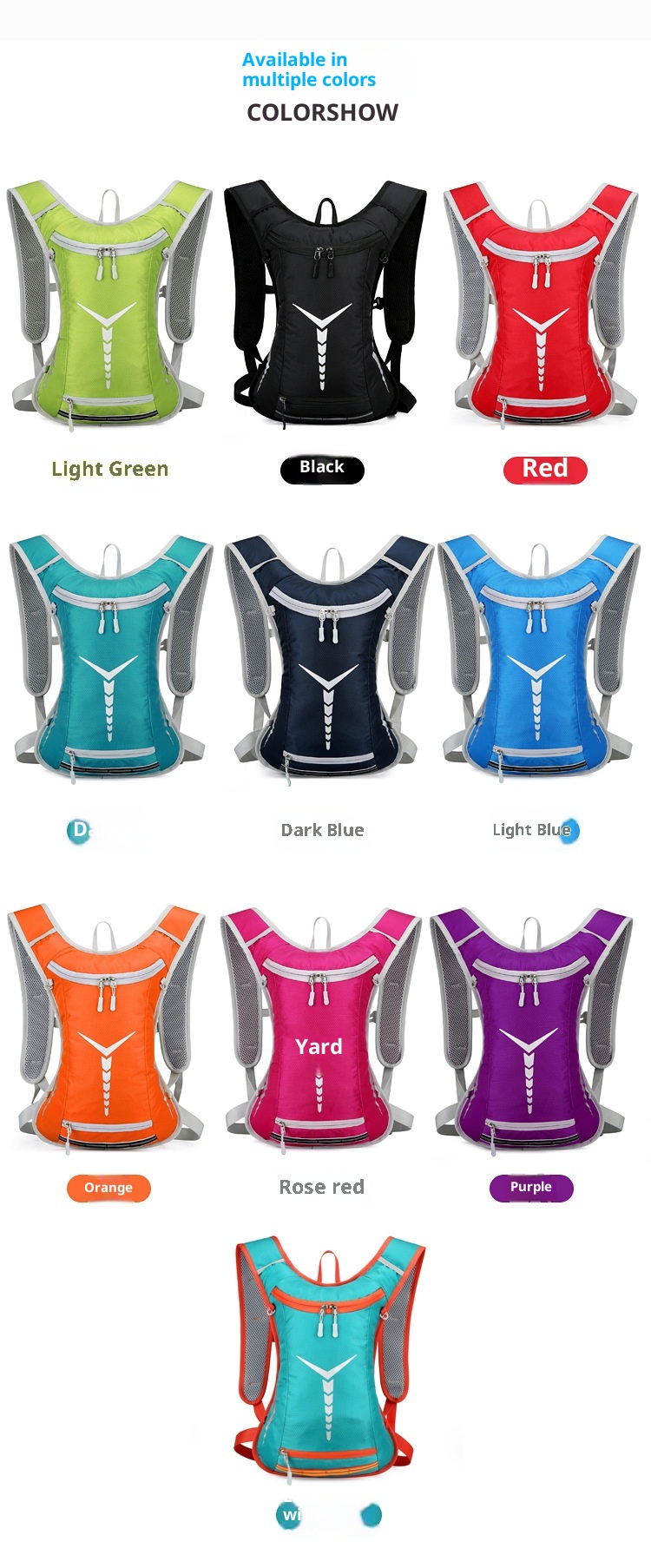 ActiveGo Outdoor Folding Travel Water-Resistant Storage Sports Cycling Large Capacity Reflective Strip Multi-Functional Men's_voghion.com