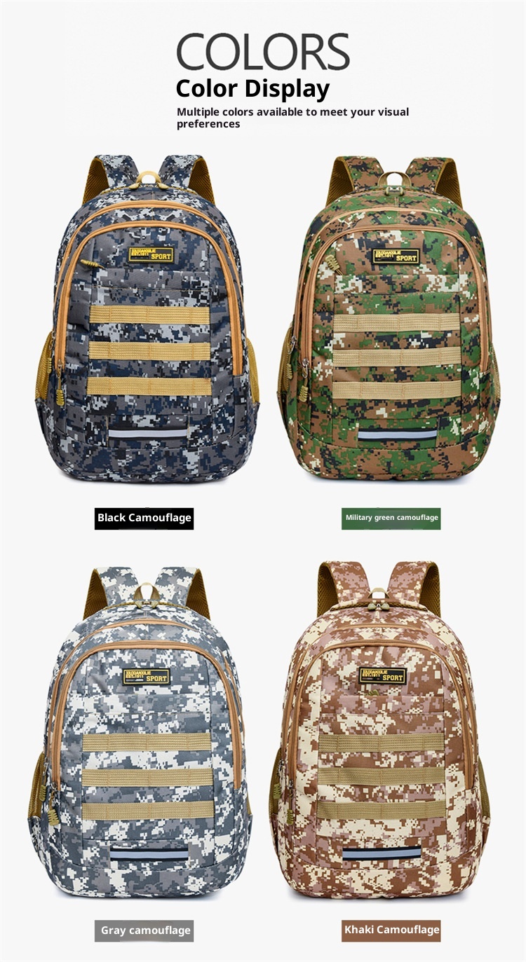 ActiveGo Hiking Casual Backpack For Men, Large Capacity, Lightweight Camouflage Sports Climbing Backpack, Outdoor Camping_voghion.com