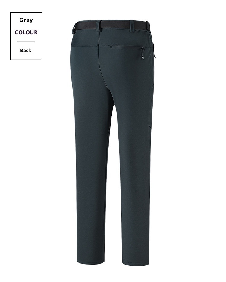 001 New Outdoor Soft Shell Fleece Lined Thicked Winter Warm Skiing Hiking Loose Windproof Waterproof Softshell Pants For_voghion.com