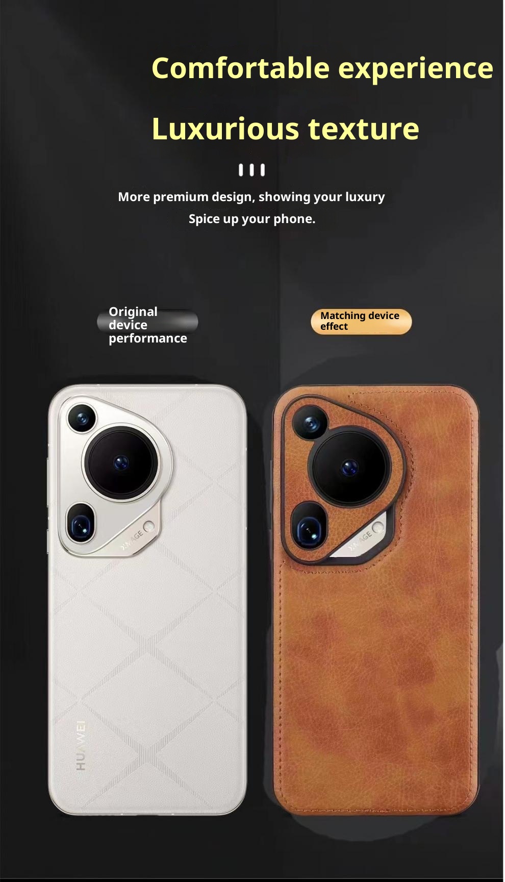 TechGlobe Premium Rote Stoßfeste Schlichte Handyhülle Passend für Huawei P70 Pro Business Herren Leder Mate70_voghion.com