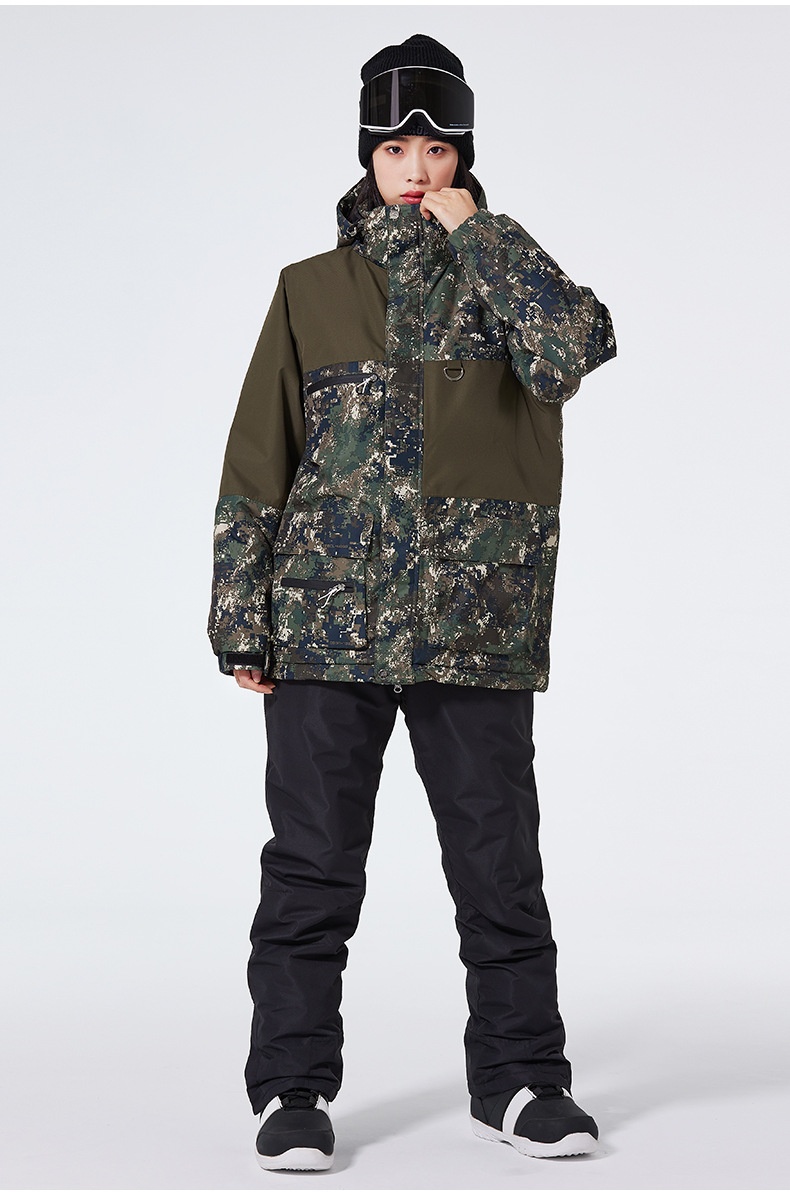 001 Suit Set For Men Women 24-25 Snow Season Windproof Waterproof Warm Ski Jacket And Pants Cross-Border Cold Protection_voghion.com