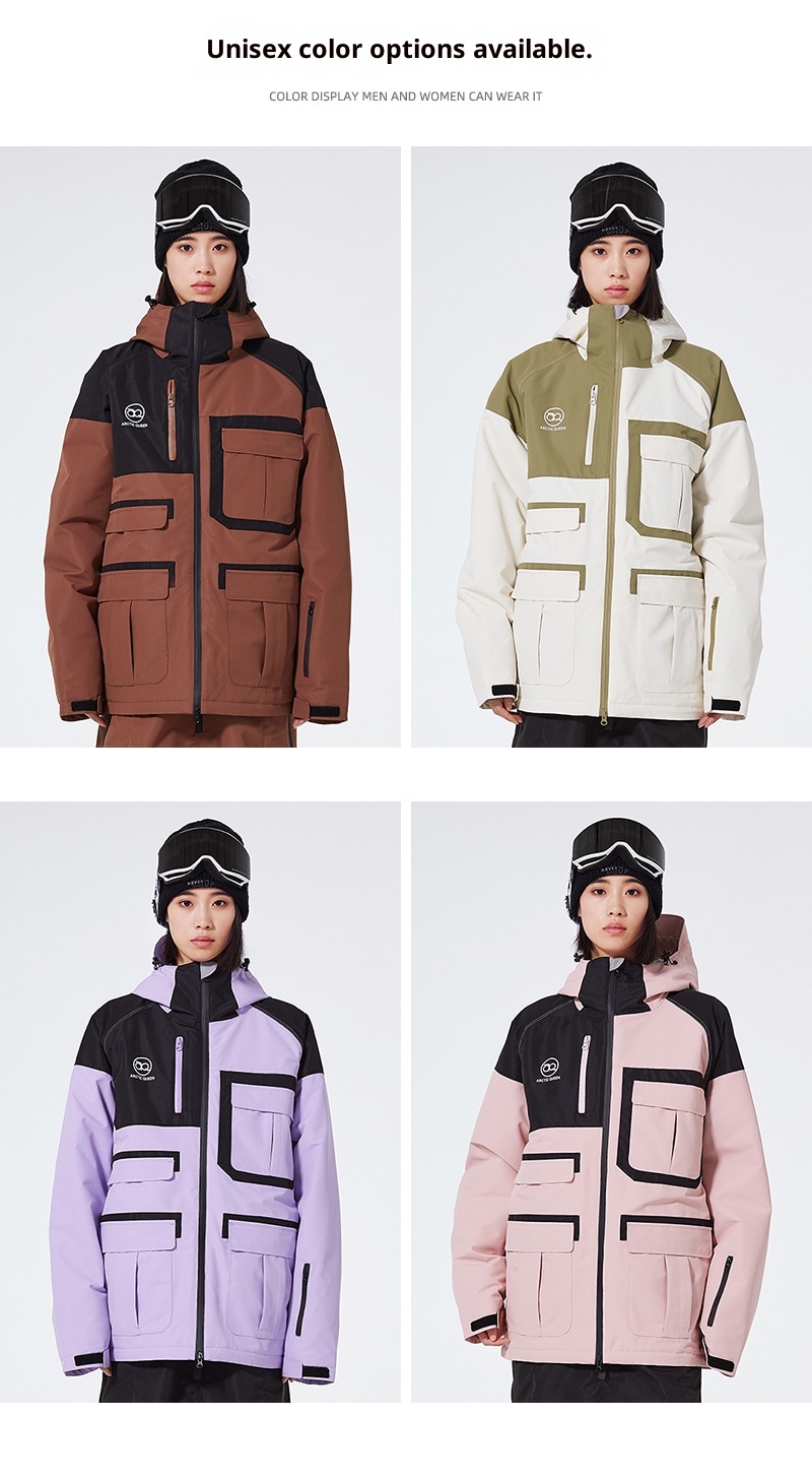 001 New Single Double Board Suit Set For Men Women, Winter Outdoor Waterproof Warm Ski Jacket And Pants, Cross-Border Style_voghion.com