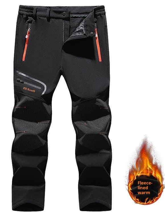 001 Grenzüberschreitender Großhandel Outdoor Softshell Fleecegefüttert Verdickt Warm Winter Skifahren Wandern Winddicht Wasserdicht_voghion.com