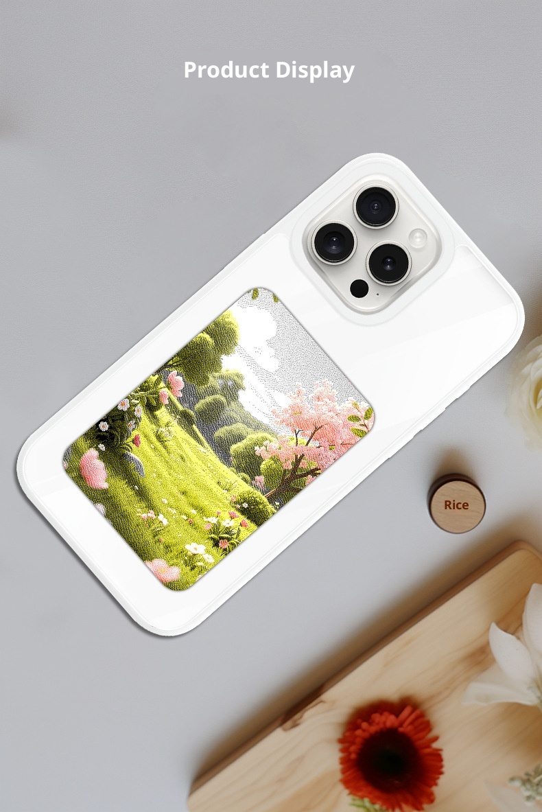 Custodia protettiva per iPhone 16 Pro Max TechGlobe Ink, quattro colori, antiurto, con schermo NFC e proiezione, album fotografico fai da te_voghion.com