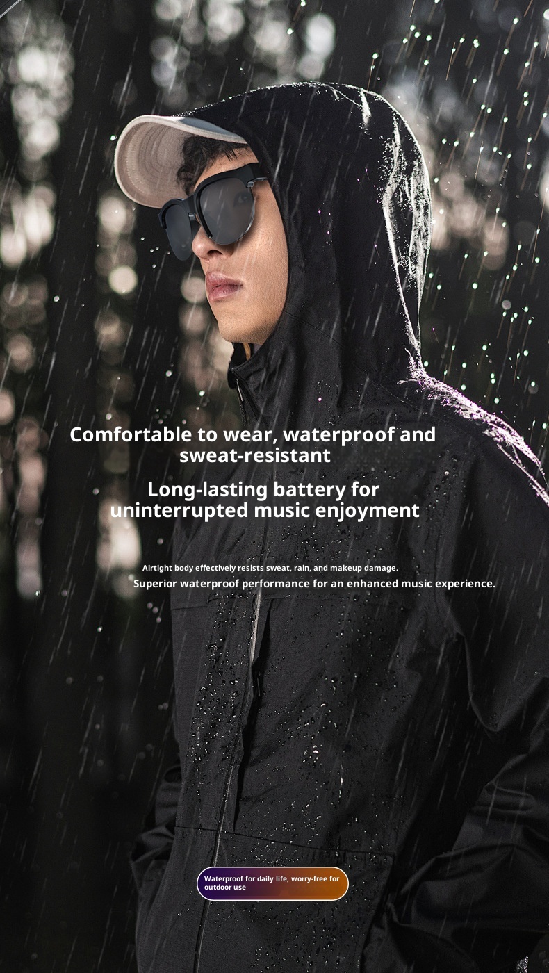 Lunettes de cyclisme sans fil 3c Cross-Border XG88PRO avec casque Bluetooth stéréo 5.3 OWS_voghion.com