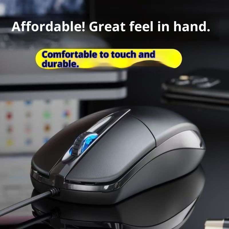 Techglobe Factory In-Stock Direct Sale Cross-Border Hot Item Professional Office USB Wired Colorful Light Silent Gaming LOL Mouse_voghion.com