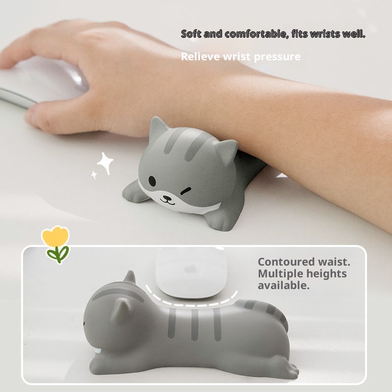 3c Decompression Mouse Pad For Women Cute Cartoon Office Support Keyboard Wrist Rest Pillow_voghion.com