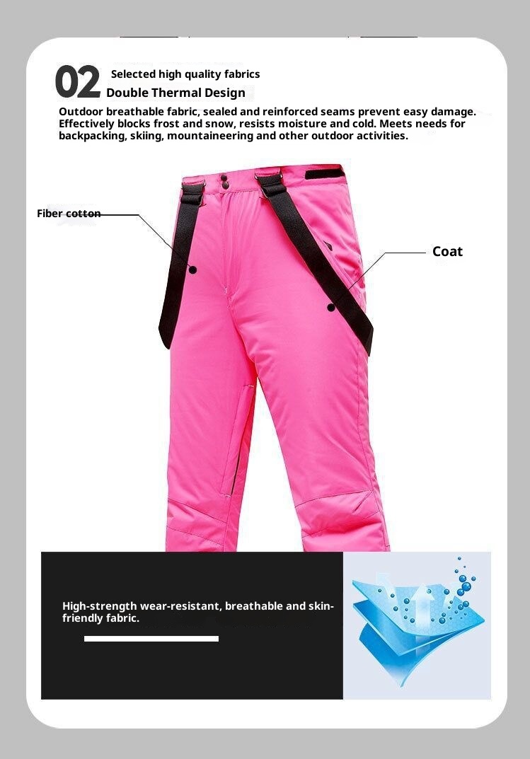001 Cross-Border Mountaineering Ski Outdoor Heren Dames Koppel Katoenen Broek Herfst en Winter Verdikt Warm Winddicht_voghion.com