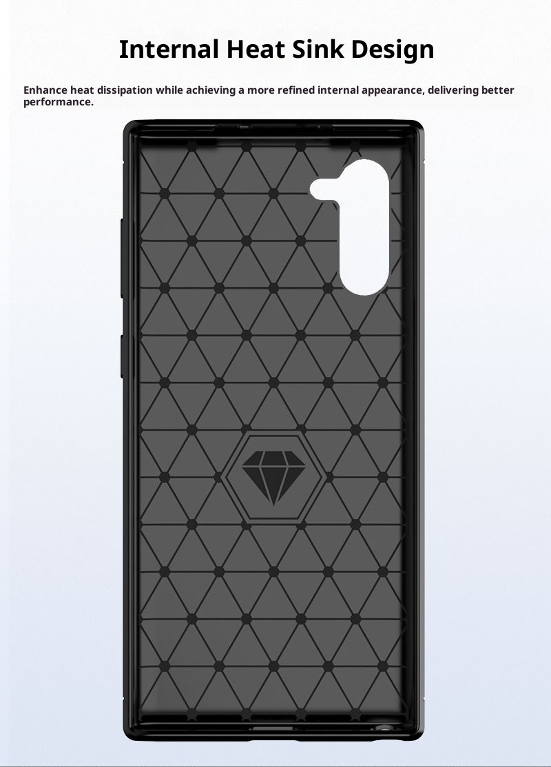 Custodia protettiva TechGlobe compatibile con telefono Note10 Samsung Note10+ in fibra di carbonio spazzolata, antiurto, morbida_voghion.com