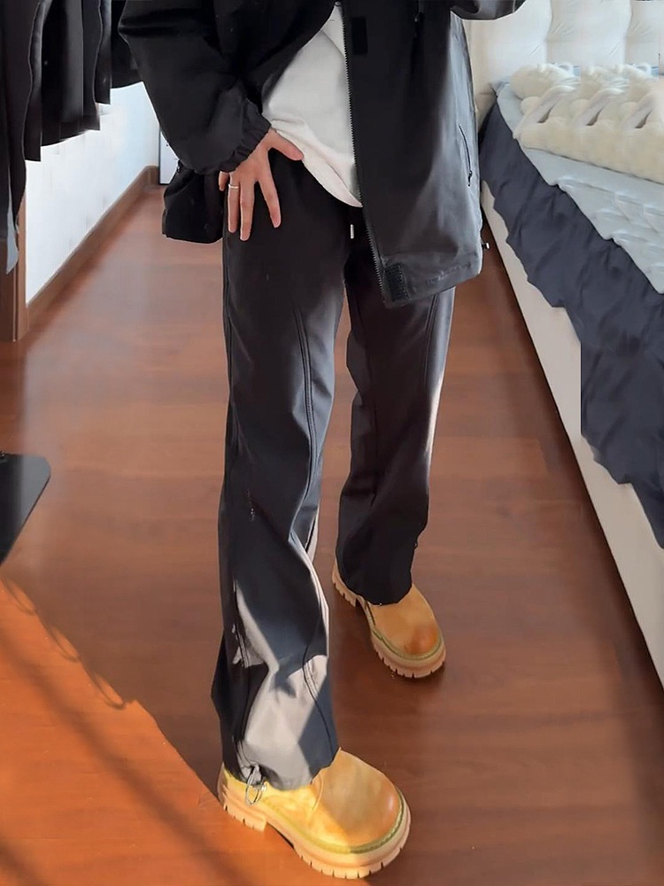 001 Softshelljacke im amerikanischen Stil für Damen, Frühling/Herbst, wind- und wasserdicht, Skijacke mit diagonalem Schnitt, lässig, gerade geschnitten, für Outdoor-Aktivitäten, Cargo-Stil, Freizeitjacke_voghion.com