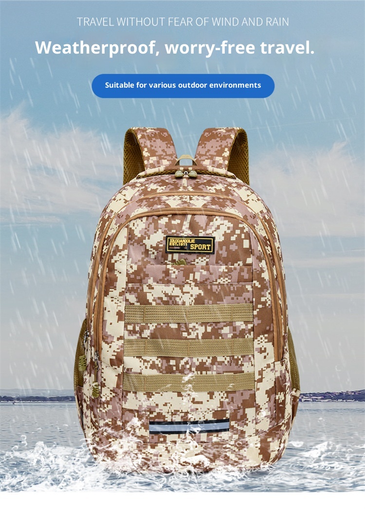 ActiveGo Hiking Casual Backpack For Men, Large Capacity, Lightweight Camouflage Sports Climbing Backpack, Outdoor Camping_voghion.com