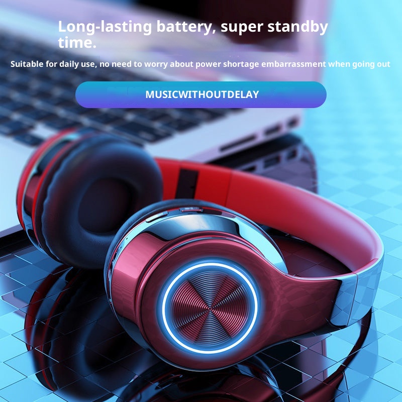 3c Cross-Bordr B39 Kabellose, leuchtende Bluetooth-Kopfhörer mit coolen, farbenfrohen Farbverläufen, 5.0-Karten-Instrumente_voghion.com