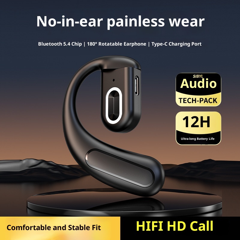 3c New Z70 Auricolare Bluetooth 5.4 non in-ear universale con traduzione in tempo reale AI con gancio sinistro e destro_voghion.com