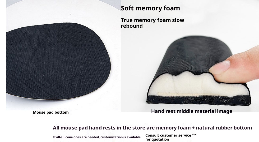 3c Tulip Mouse Pad Thickened Wrist Silicone Cartoon Laptop Keyboard Hand Rest Pillow Office Home Gaming_voghion.com