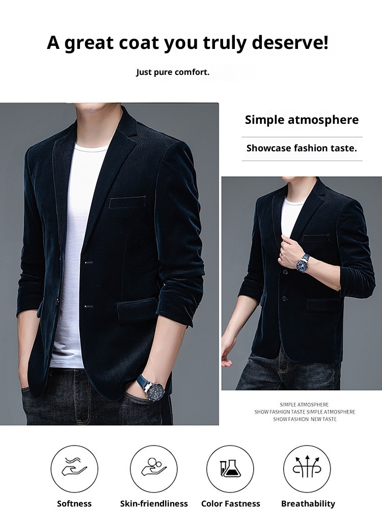 QFV507045555501<2 QFV507045555501<2 Giacca da uomo casual in velluto a coste pregiato, fornitura diretta dalla fabbrica, nuovo cappotto_voghion.com
