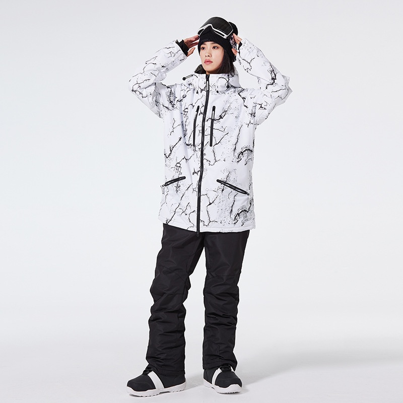 001 Dla mężczyzn i kobiet Par Zimowe Outdoor Wiatroodporne Wodoodporne Ciepłe Pogrubione Spodnie Narciarskie Snowboardowe Odporne na Mróz_voghion.com