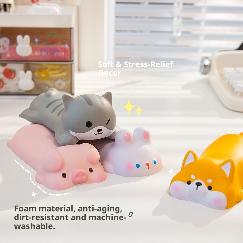 3c Decompression Mouse Pad For Women Cute Cartoon Office Support Keyboard Wrist Rest Pillow_voghion.com