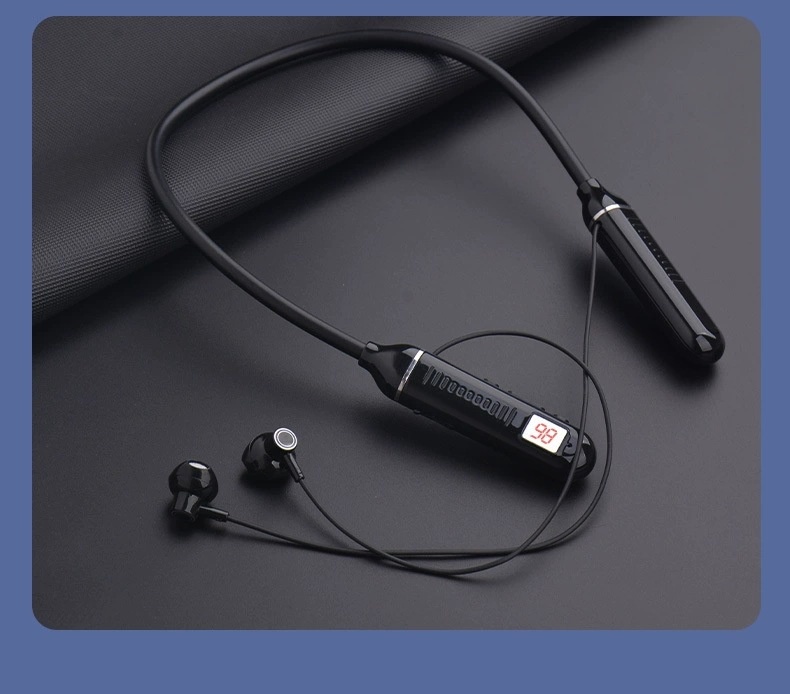 3c Wireless Auricolari Bluetooth con fascia da collo sportiva, display digitale, batteria a lunga durata, standby, alta potenza, cross-border_voghion.com