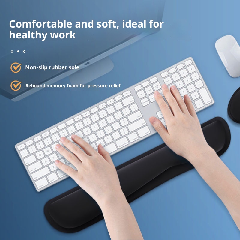 3c Mouse Memory Foam Wrist Rest For Computer Laptop Gaming Office E-sports Small Size With Hand Support Pad_voghion.com