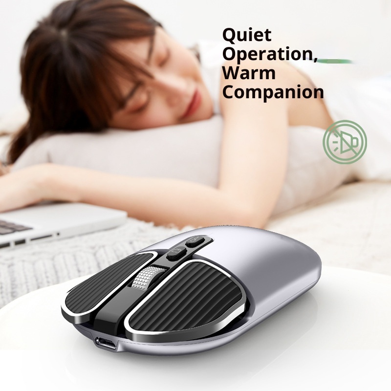 Techglobe Huma M203 Bluetooth Wireless Charging Silent Mouse Dual Mode For Computer Laptop Office Home Use Cross-border_voghion.com