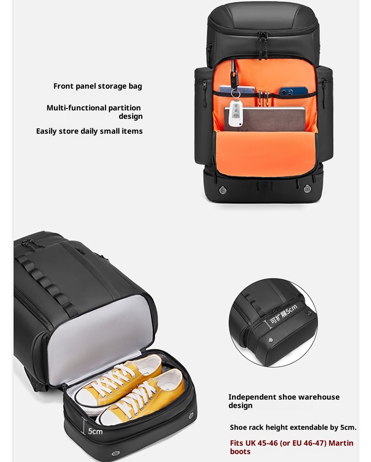 Zaino da viaggio ActiveGo da uomo, grande capacità, impermeabile, per studenti, viaggi d'affari, escursioni, brevi viaggi, per uomo_voghion.com