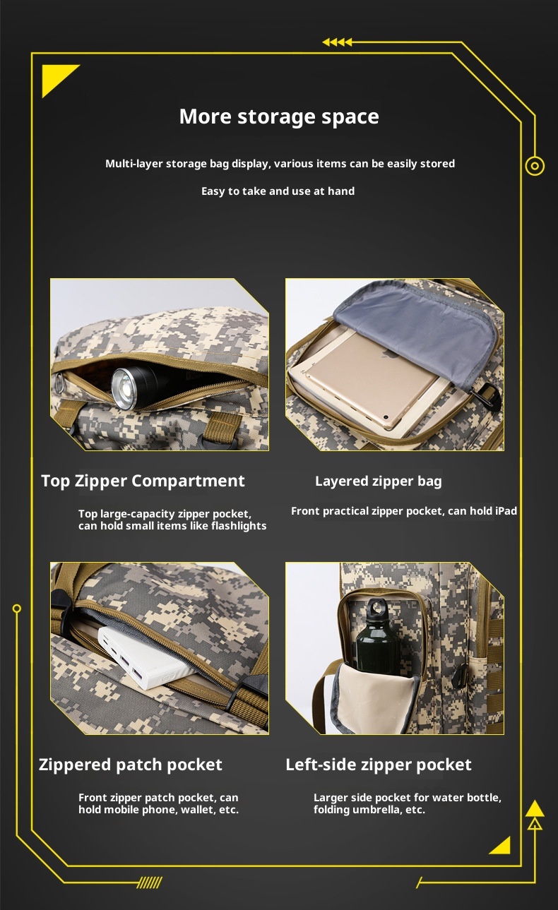 ActiveGo New Outdoor 80L Large Capacity Mountaineering Bag Waterproof Men's Casual Hiking Travel Camping Backpack_voghion.com