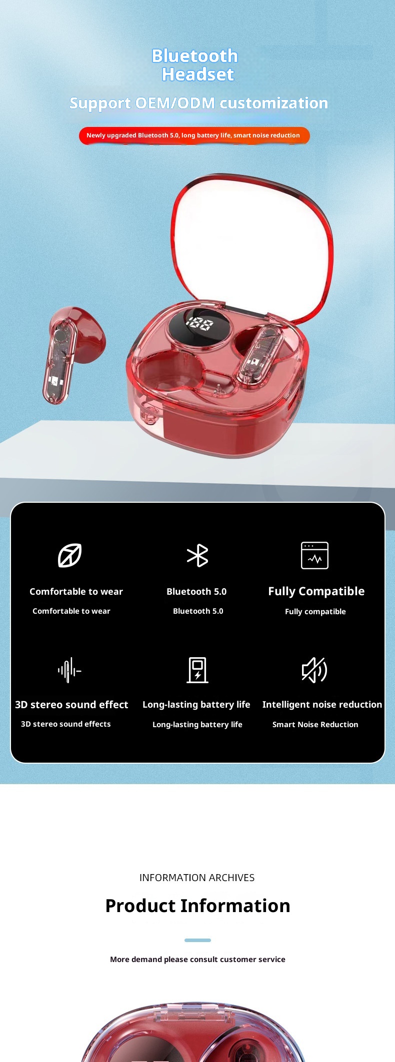 3c MAX20 Noise Cancelling Bluetooth Cross-Border Wireless TWS Private Model New Dual Mark Earphones MAX10 Ultra-Long_voghion.com