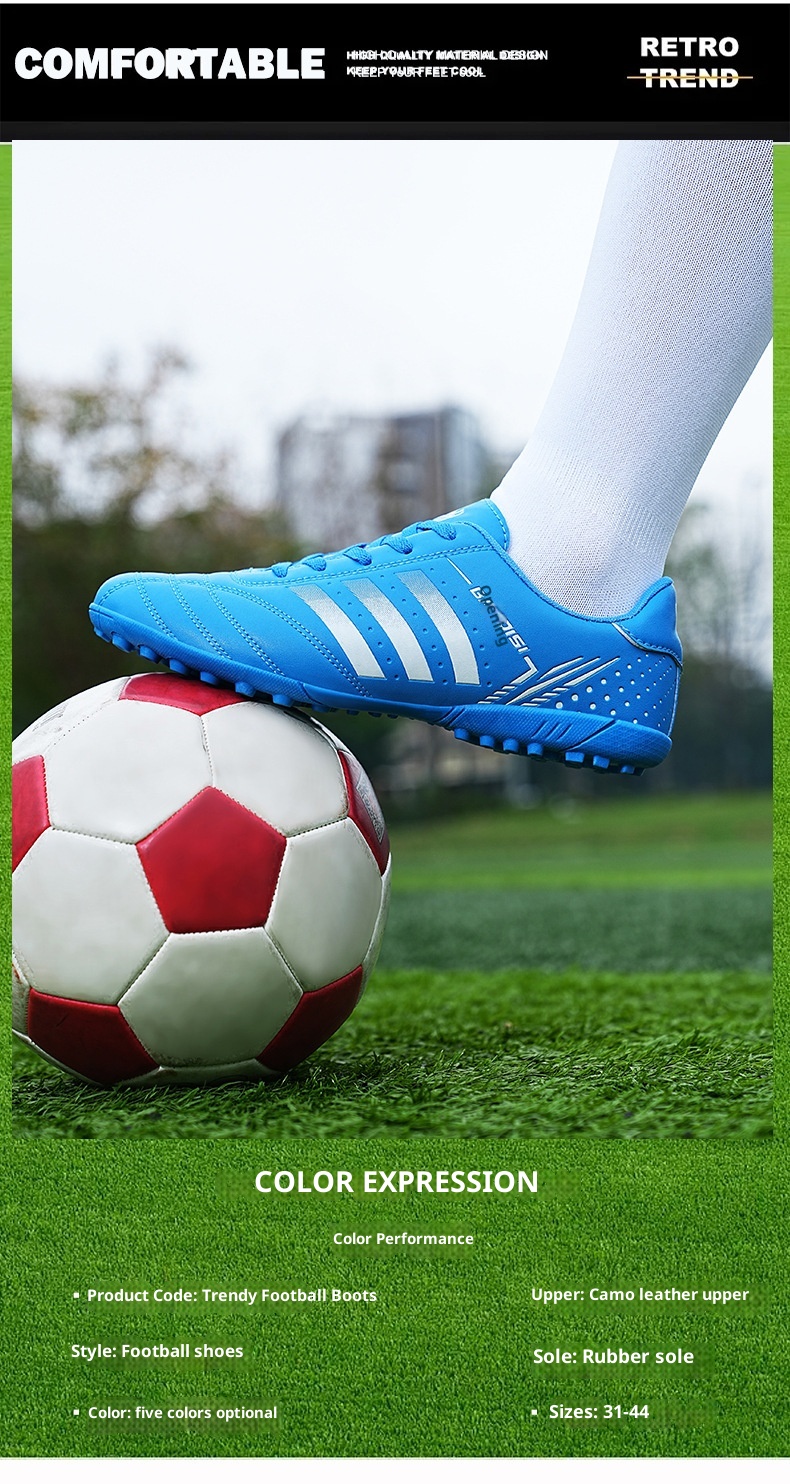 ShoeGlobe Soccer Primary School Studts, TF Short Cleats, Youth Competition Training Shoes, Boys' Football Shoes For Older_voghion.com