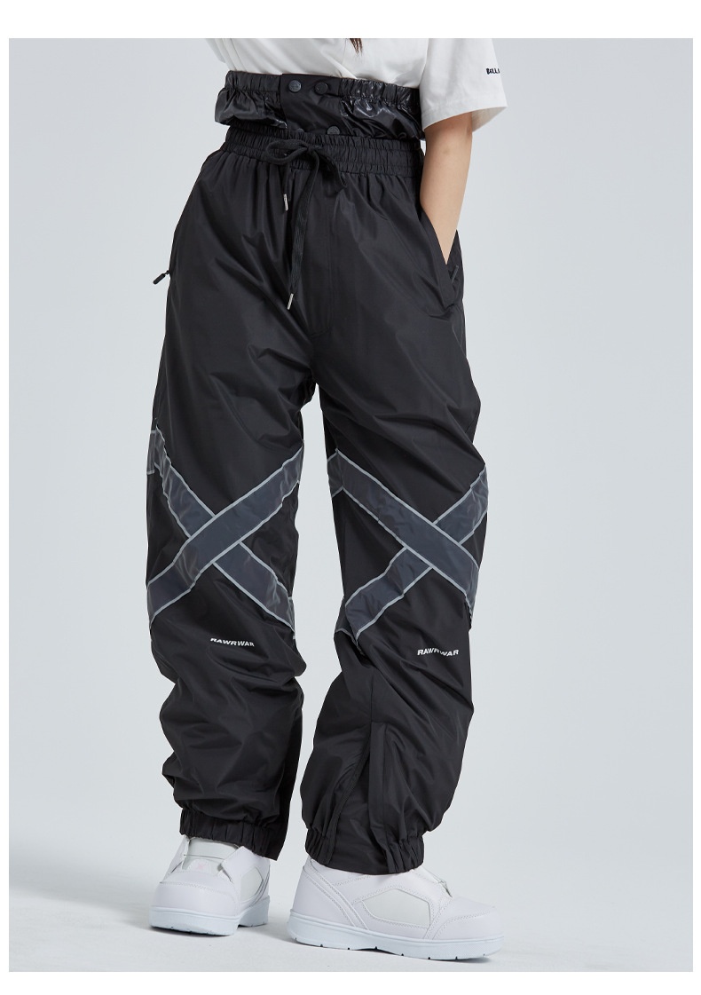 001 2023 Nuovi pantaloni da sci riflettenti caldi antivento da snowboard unisex per esterni, stile coppia, tendenza invernale_voghion.com