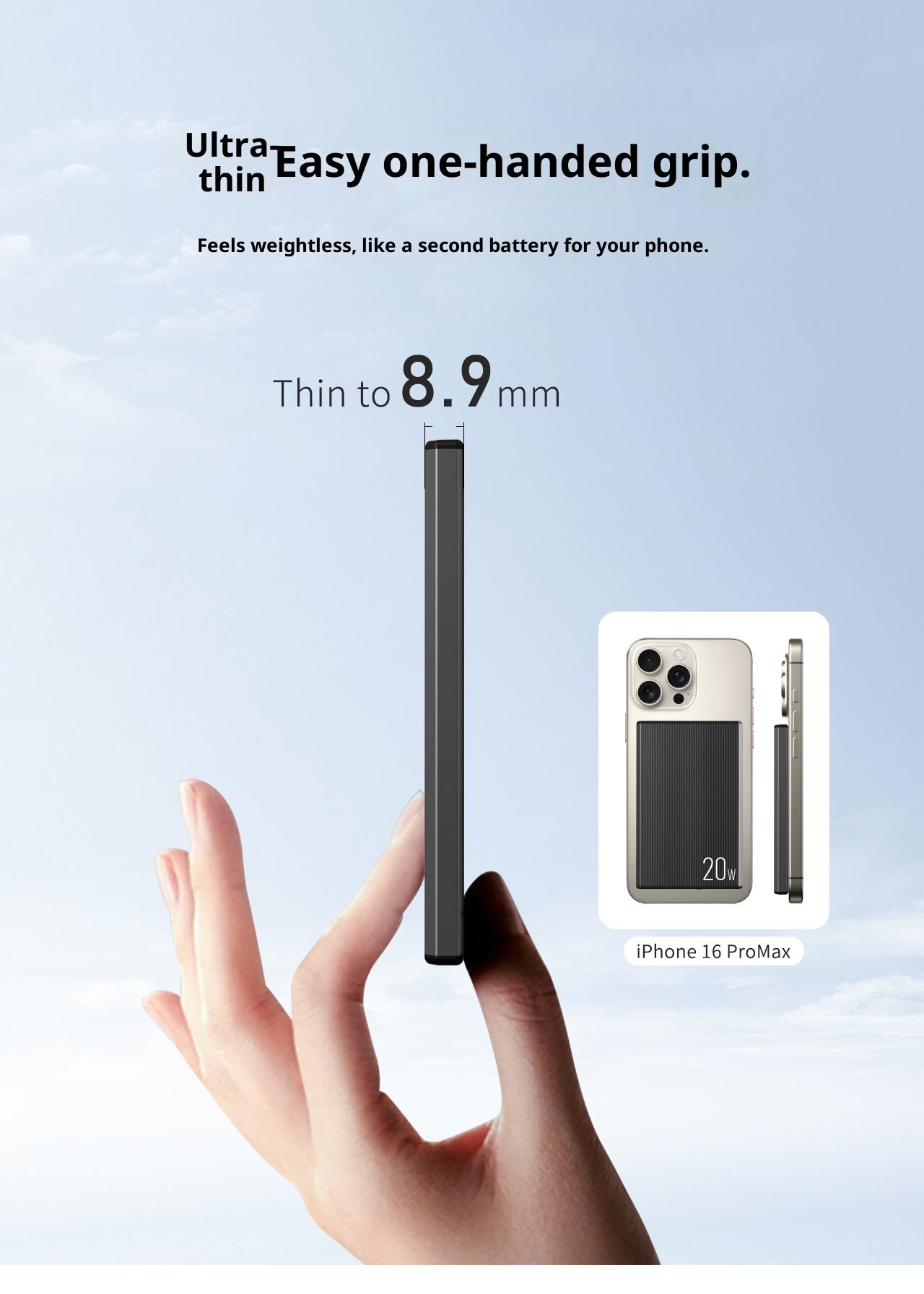 techglobe New Ultra-Thin Magnetic Wireless Power Bank PD20W Two-Way Fast Charging 5000/10000mAh Wholesale_voghion.com
