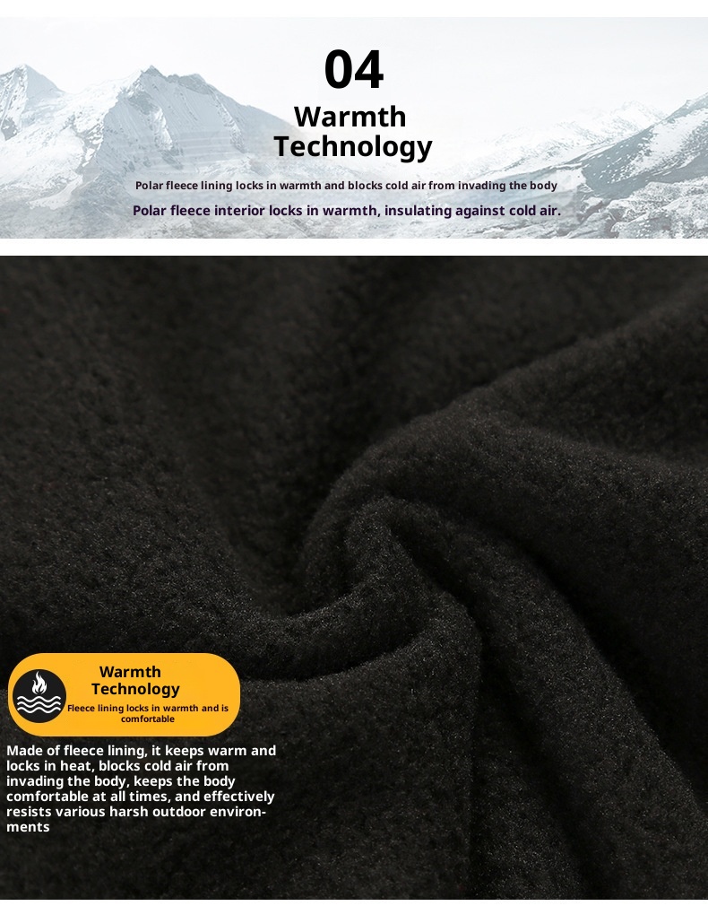 001 Wholesale Autumn Winter In Stock Lined Detachable Outdoor Thickened Fleece Men And Women Two-Piece Set Softshell Pants_voghion.com