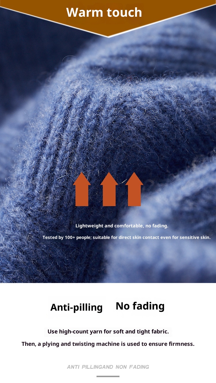 Boy Boy Boy 24 Herbst Winter Neue Wolle Herren Lockerer, lässiger, dicker, warmer Strickpullover aus Kaschmirbasis Herren_voghion.com