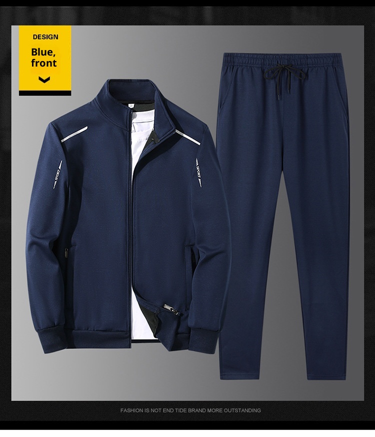 001 001 Autumn Sports Suit Men, Spring Casual Running Two-Piece Set, Youth Middle-Aged Group Suit, Bulk Purchase Sweatshirt And_voghion.com