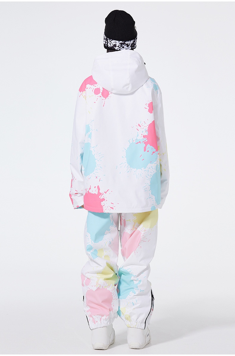 001 Damskie i męskie spodnie narciarskie OVERSIZE Zimowe, wodoodporne, ciepłe, wiatroszczelne, do jazdy na snowboardzie_voghion.com