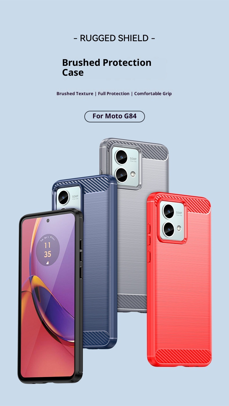 TechGlobe Compatible Moto G84 Phone Case Protective Cover G64 Silicone Brushed G54 Power Edition Full Coverage Anti-drop_voghion.com