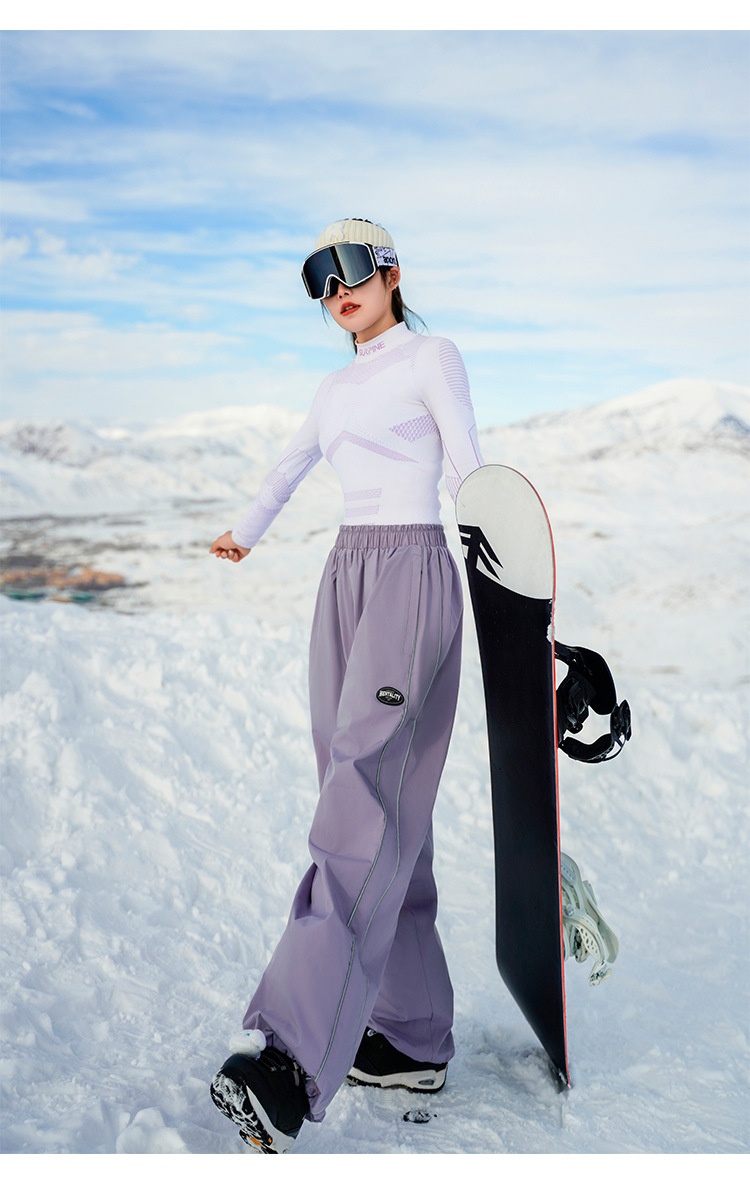 Jupe de ski imperméable et coupe-vent pour homme et femme, idéale pour les activités de plein air. Pantalon de ski chaud en polaire pour snowboard simple ou double._voghion.com