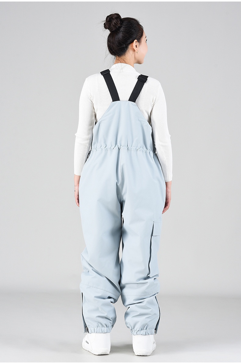 001 Salopette da sci unisex oversize invernale antivento da snowboard pantaloni da neve termici_voghion.com
