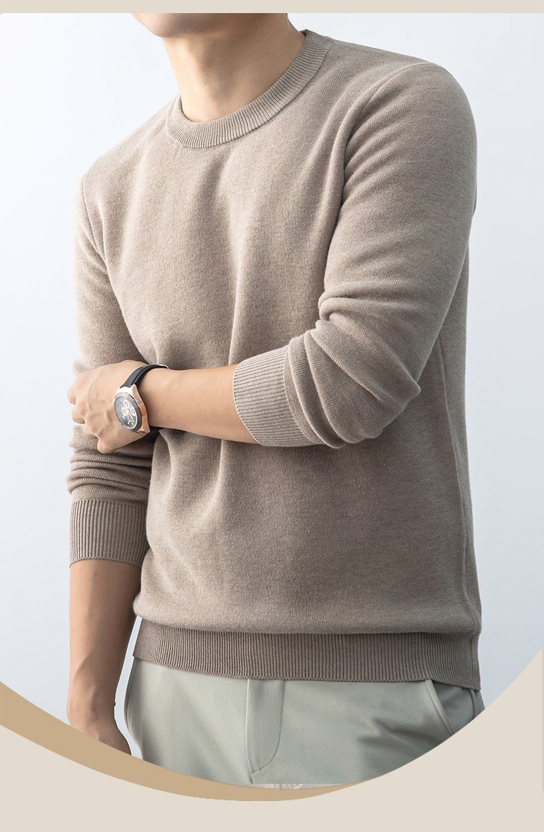 boy Boy Boy Cross-Border Foreign Trade Autumn Winter Sweater One-Piece Fleece Half Turtleneck Middle-Aged Men's Warm Base Wool_voghion.com