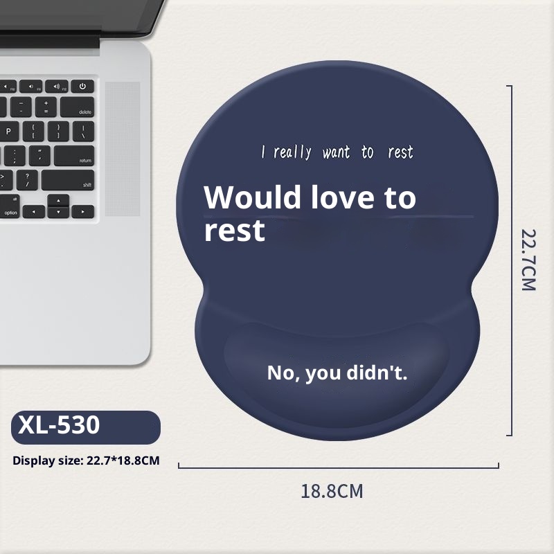 3c Rest Office Text Laptop Silicone Wrist Support Mouse Pad_voghion.com