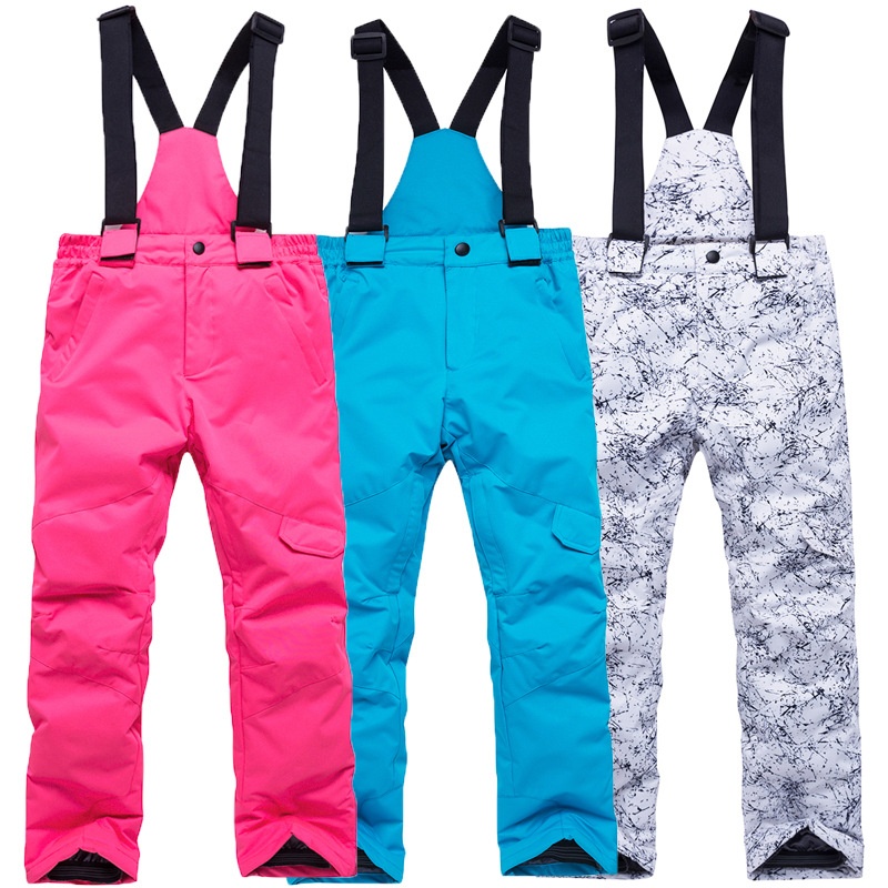 001 Ski Boys Girls Outdoor Sports Windproof Waterproof Warm Suit Children's Snow Pants New Trendy_voghion.com
