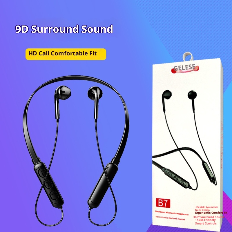 Nuovi auricolari sportivi universali 5.0 con cancellazione del rumore, con archetto da collo Bluetooth wireless e microfono, in vendita direttamente dalla fabbrica_voghion.com