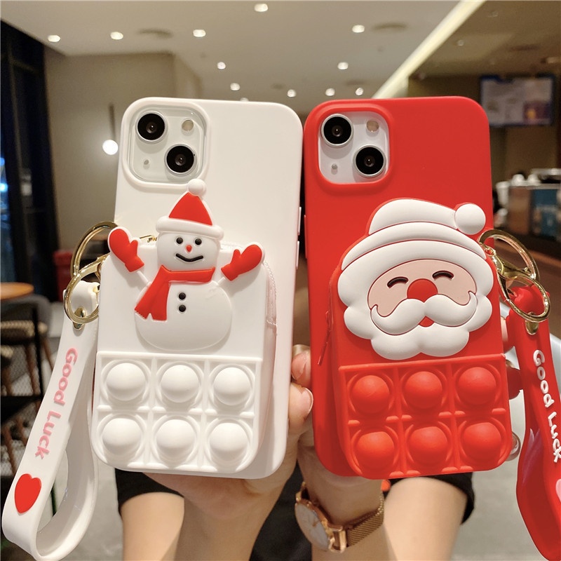 TechGlobe Hot-Selling Compatible With Samsung S22 Plus Stress Relief Coin Purse Phone A53 Soft A3 Christmas 52 Protective Case_voghion.com