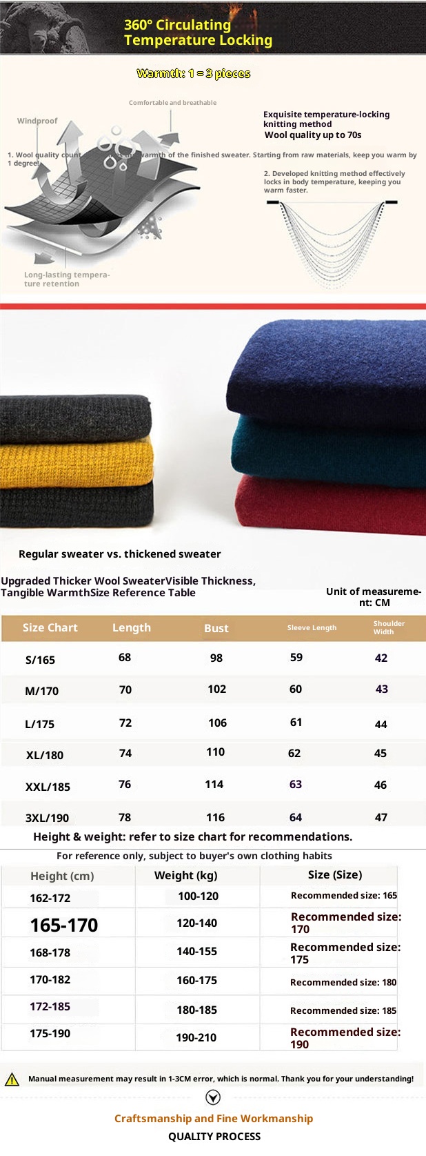 boy Boy Boy Clearance Hot-Selling Winter Warmth Middle-Aged Dad's Wool Solid Color Base Sweater For Men One-Piece Dropshipping_voghion.com