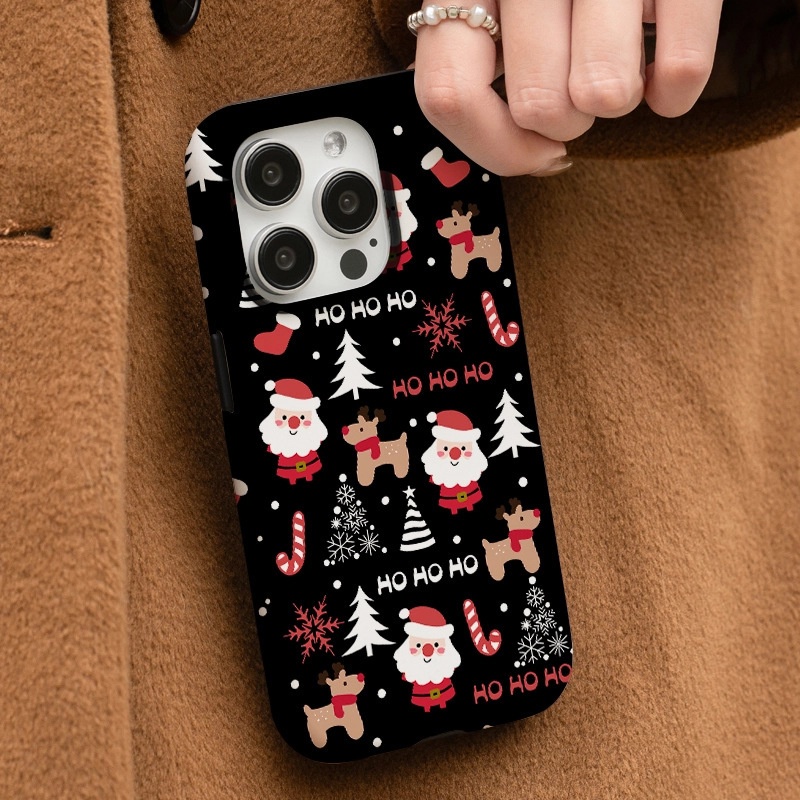 TechGlobe Christmas Exclusive Korean Film Phone Case Compatible With IPhone 16 Pro Max Coverage/15 Shockproof 14 Full Coverage_voghion.com