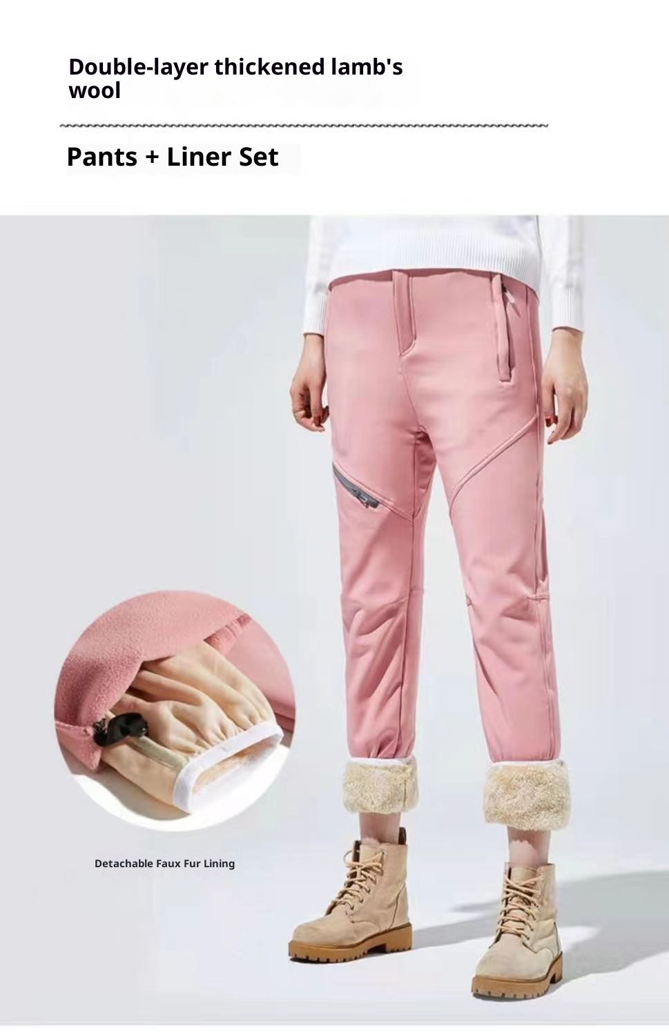 001 Nuovi pantaloni da sci da uomo, da trekking, impermeabili, traspiranti, foderati in pile softshell, spessi, da donna, in lana d'agnello_voghion.com