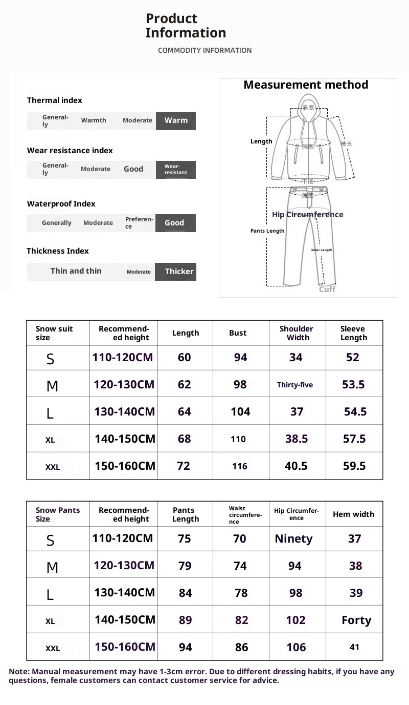 001 Pantaloni da sci e da neve con risvolto, spessi, impermeabili, caldi e antivento, per bambini e bambine, invernali_voghion.com